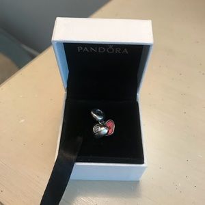 Pandora you and me heart dangle charm